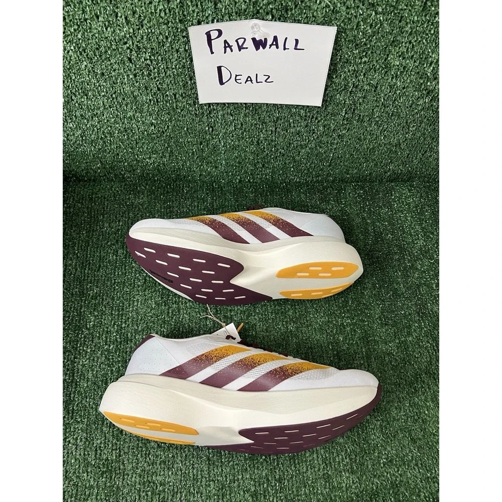 Adidas Adizero Evo SL Arizona State ASU White Running Shoes Men Size 13 JQ4572